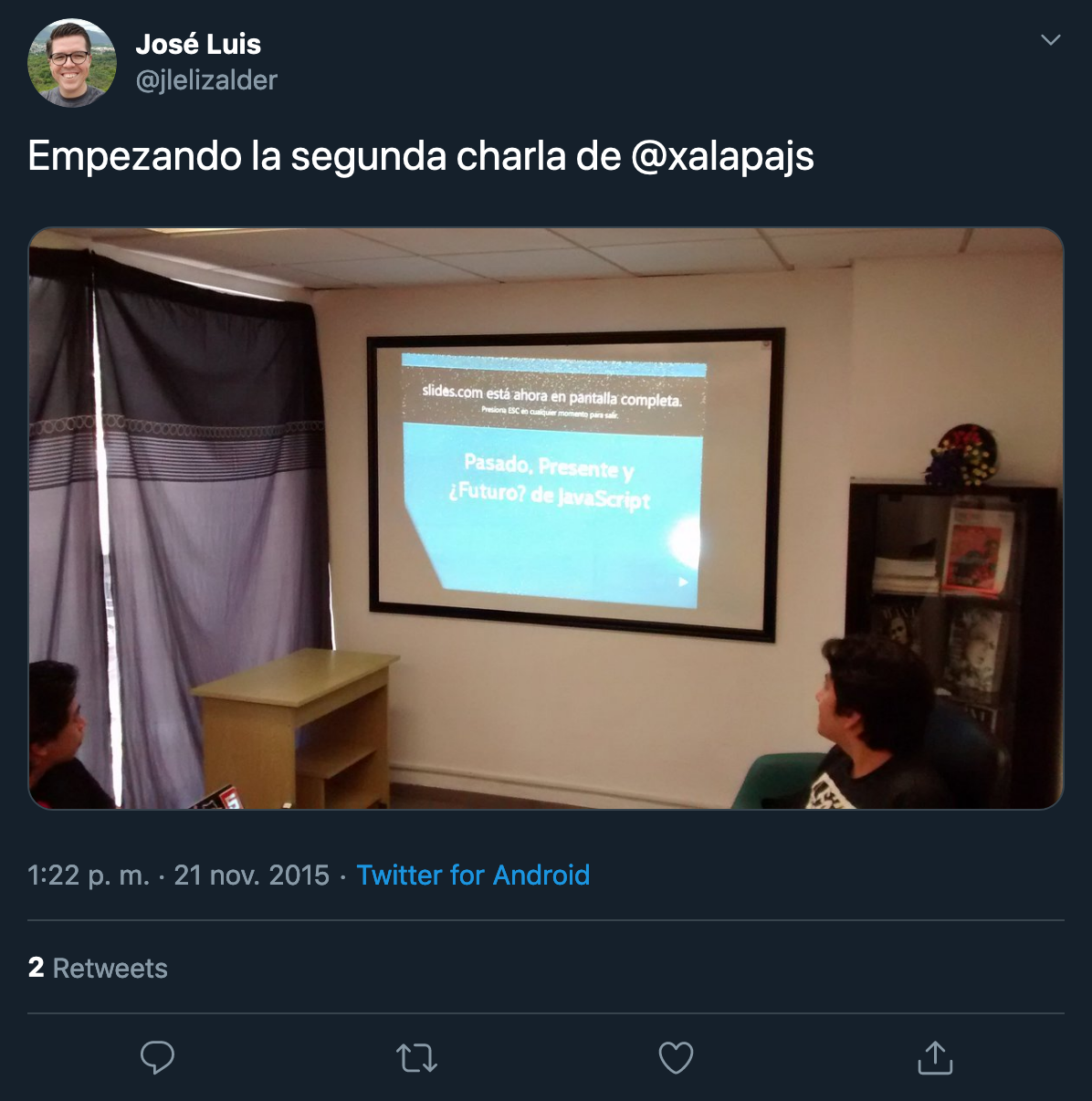 !Imagen de segunda platica del primer meetup por Jail
