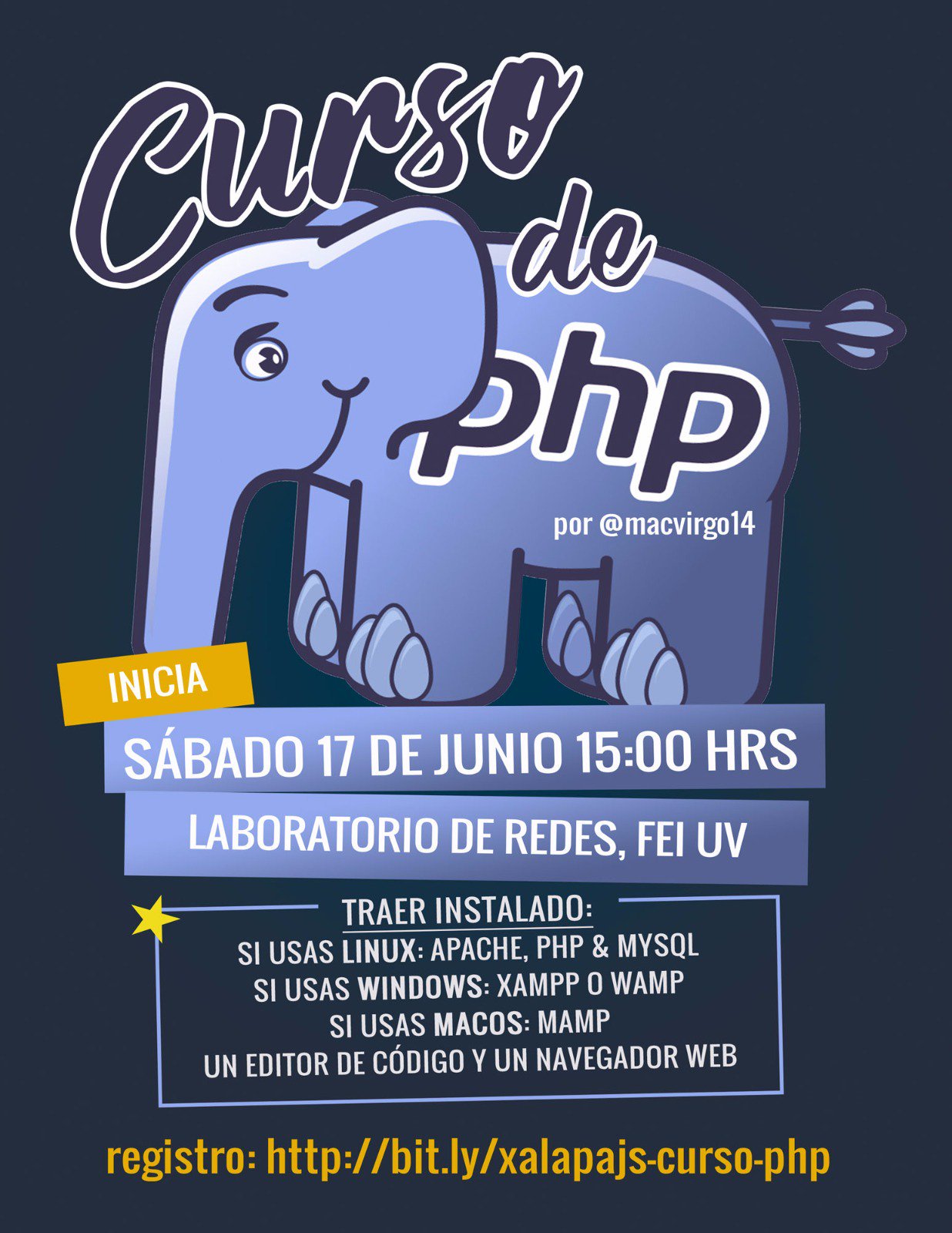 Imagen de cartel de taller PHP 2017